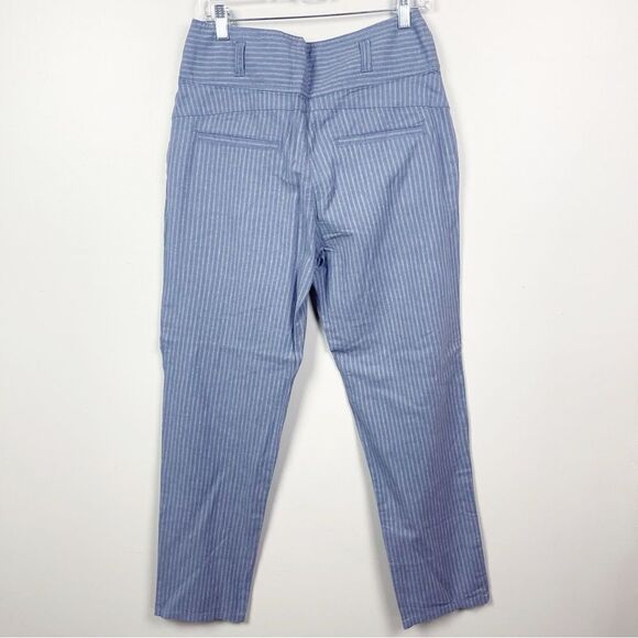 Sundance Amelia Pant in Blue Stripe  Wide waistband Size 8 - Picture 6 of 8